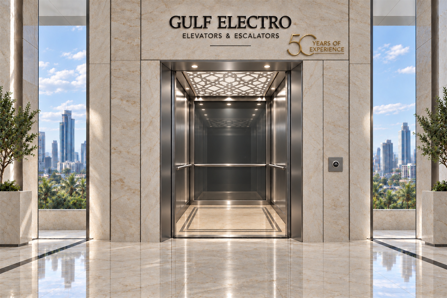 GULF ELECTRO elevator with doors open